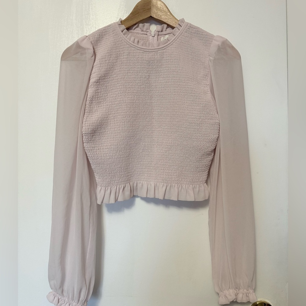 Aritzia Wilfred Tempest Blouse (Blush Pink) Size Small
